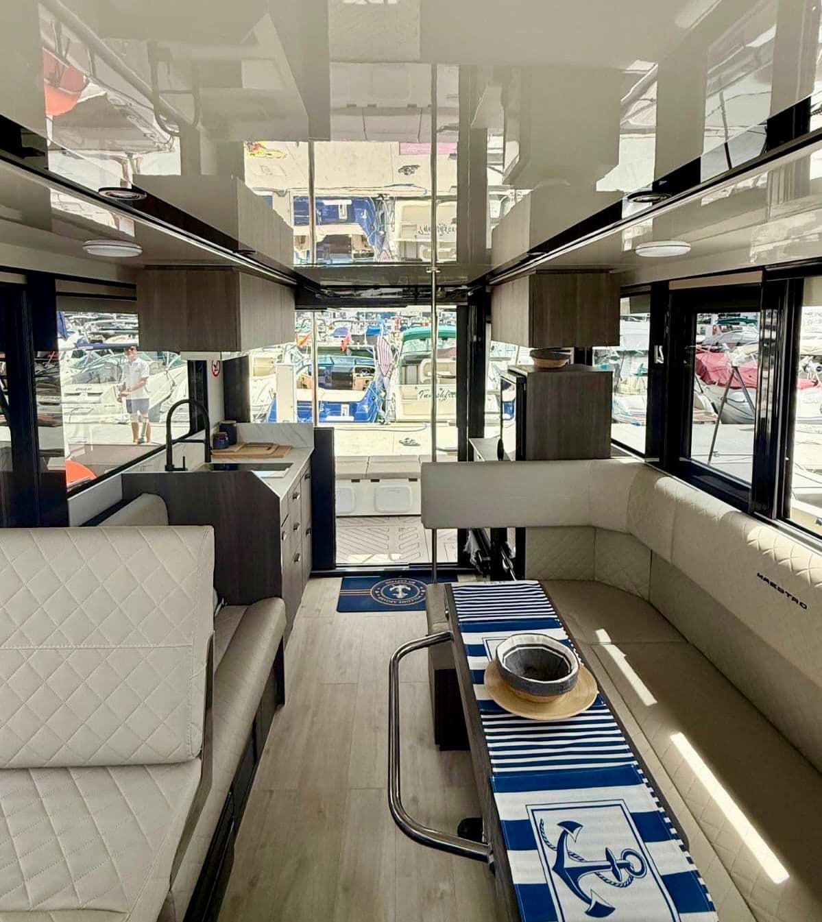 Cobra Maestro 42 interior — luxury yacht Marbella
