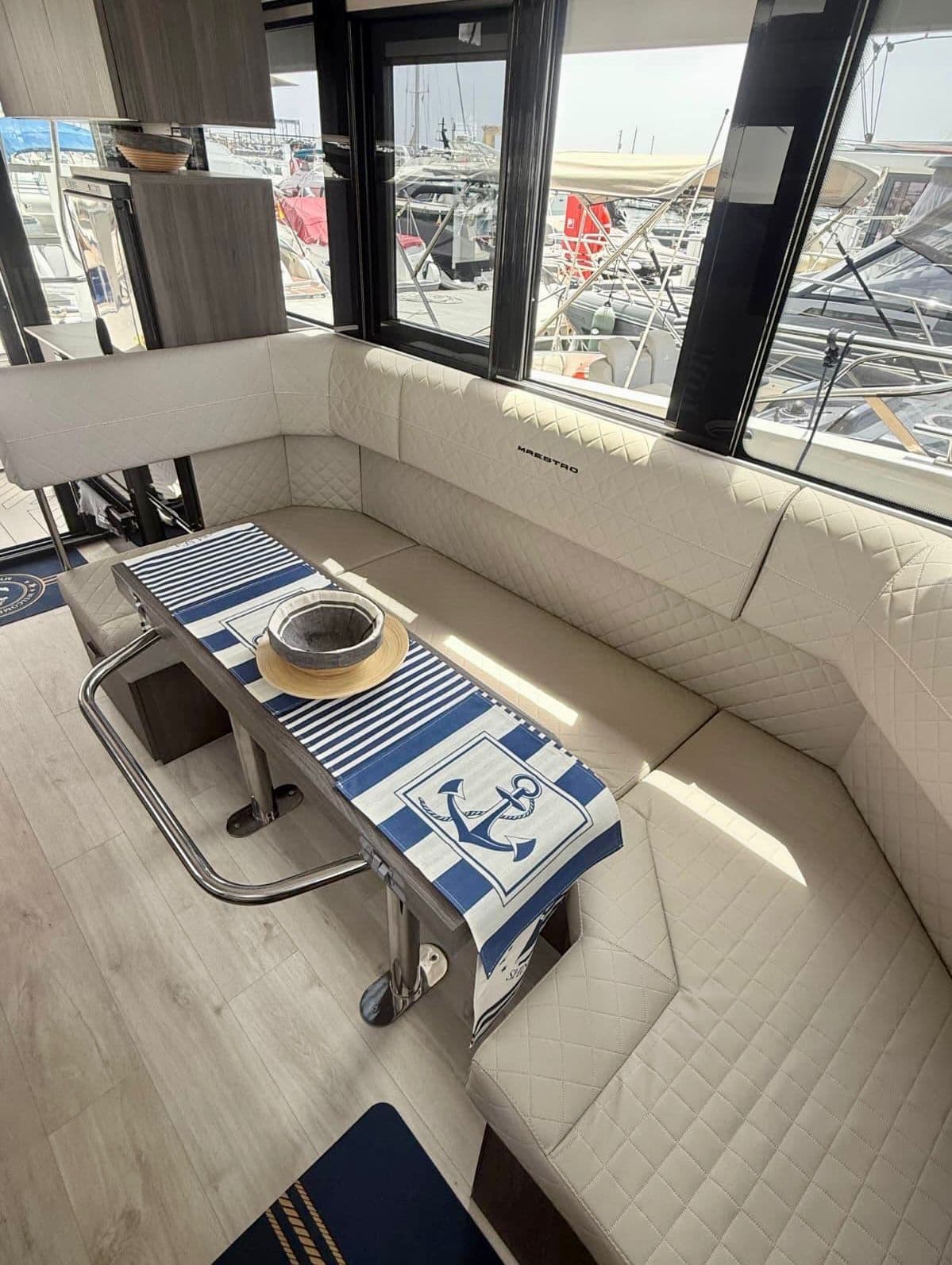 Cobra Maestro 42 interior — luxury yacht Marbella