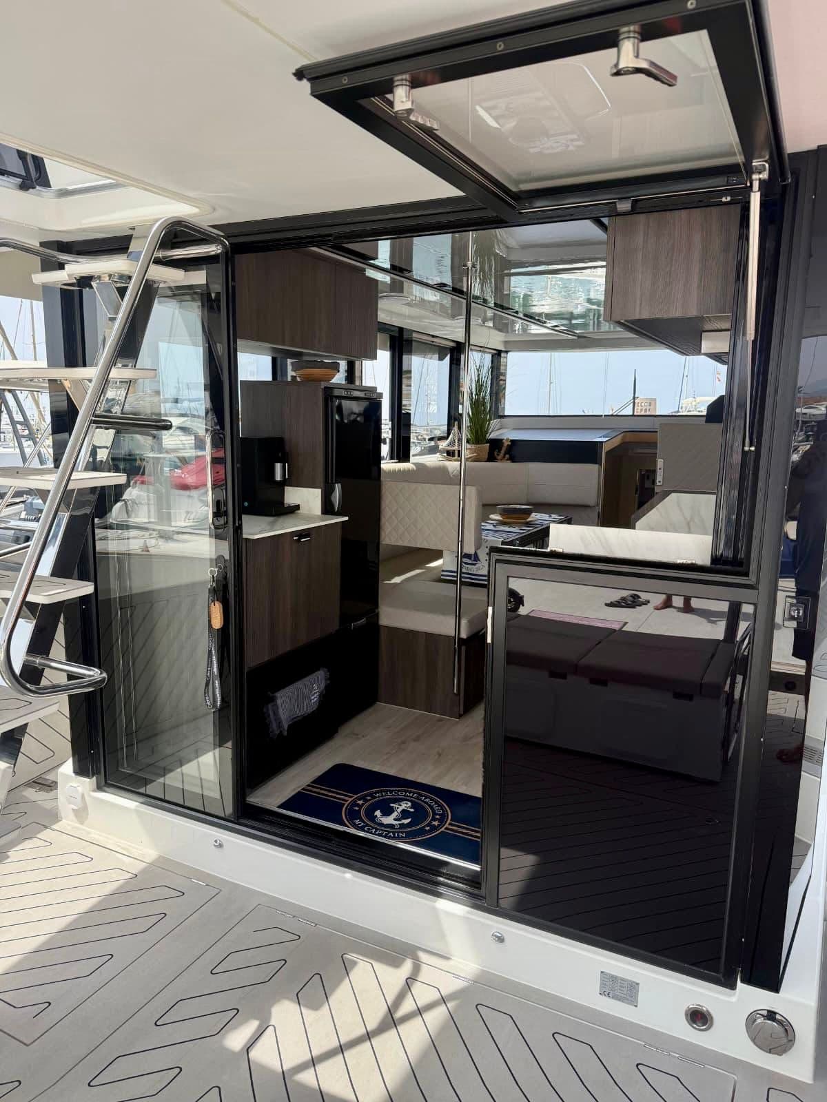 Cobra Maestro 42 interior — luxury yacht Marbella