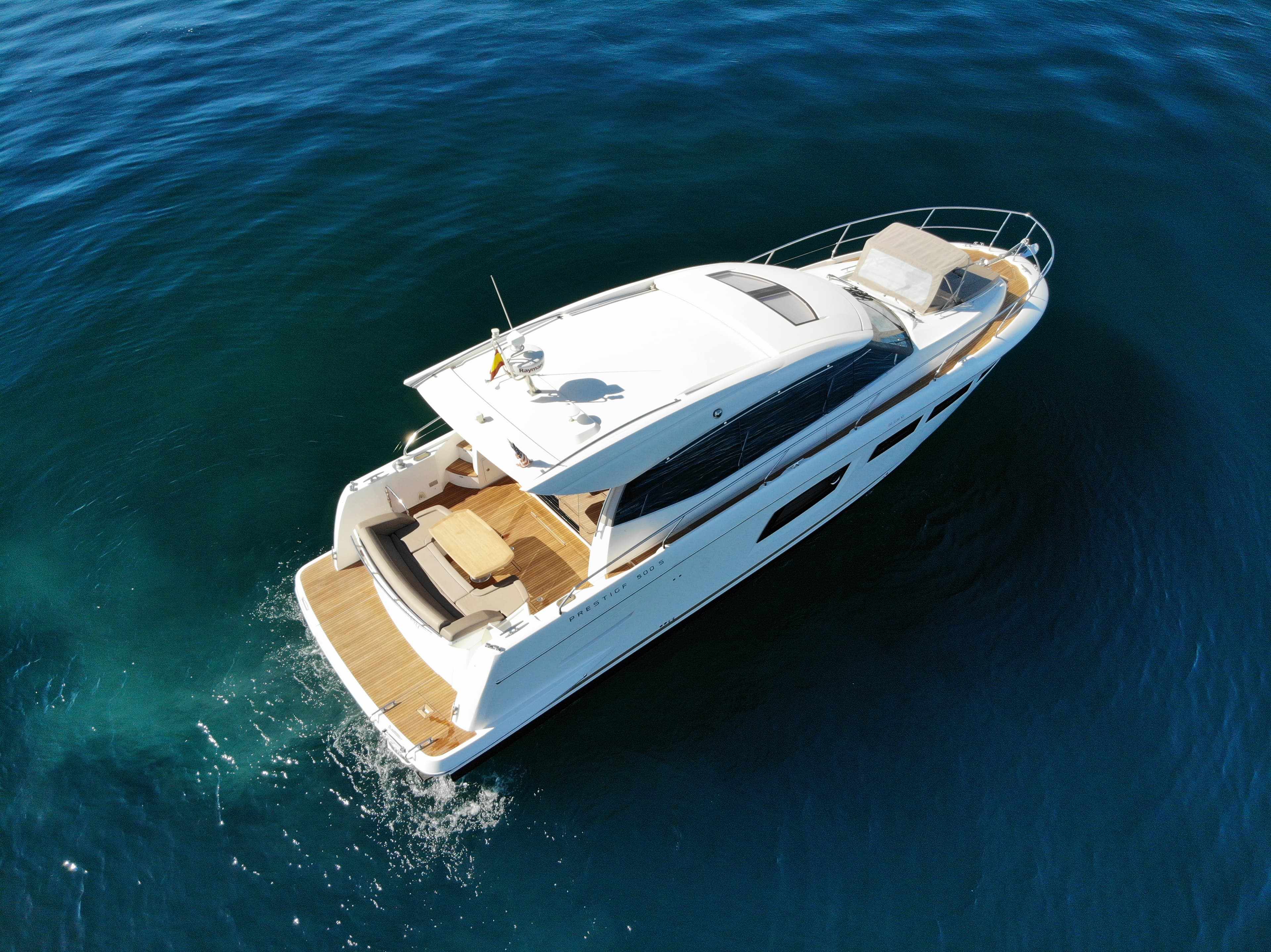 Prestige 50 "La Brisa" exterior — yacht charter Marbella
