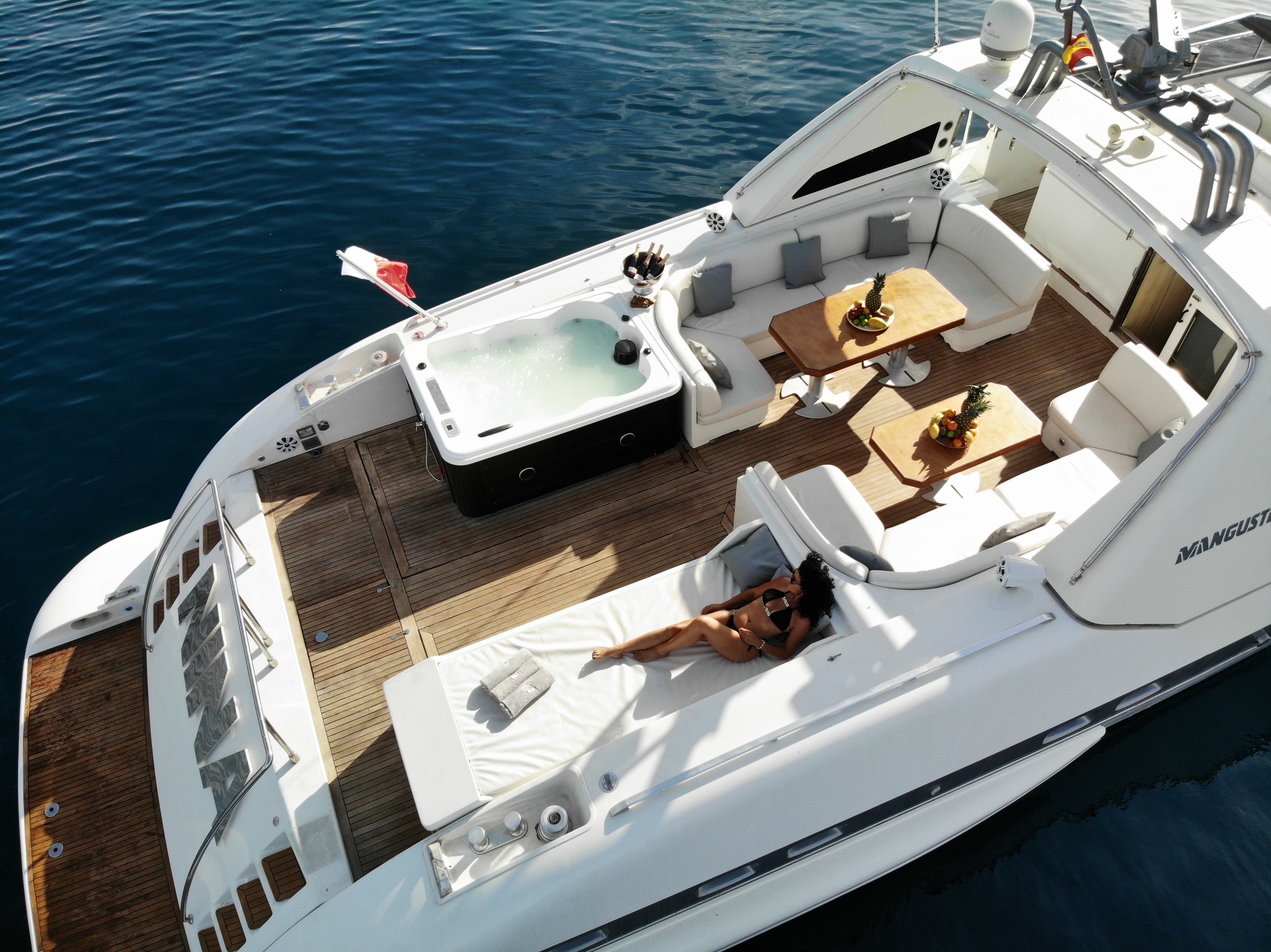 Mangusta 80 "Nina" exterior — yacht charter Marbella