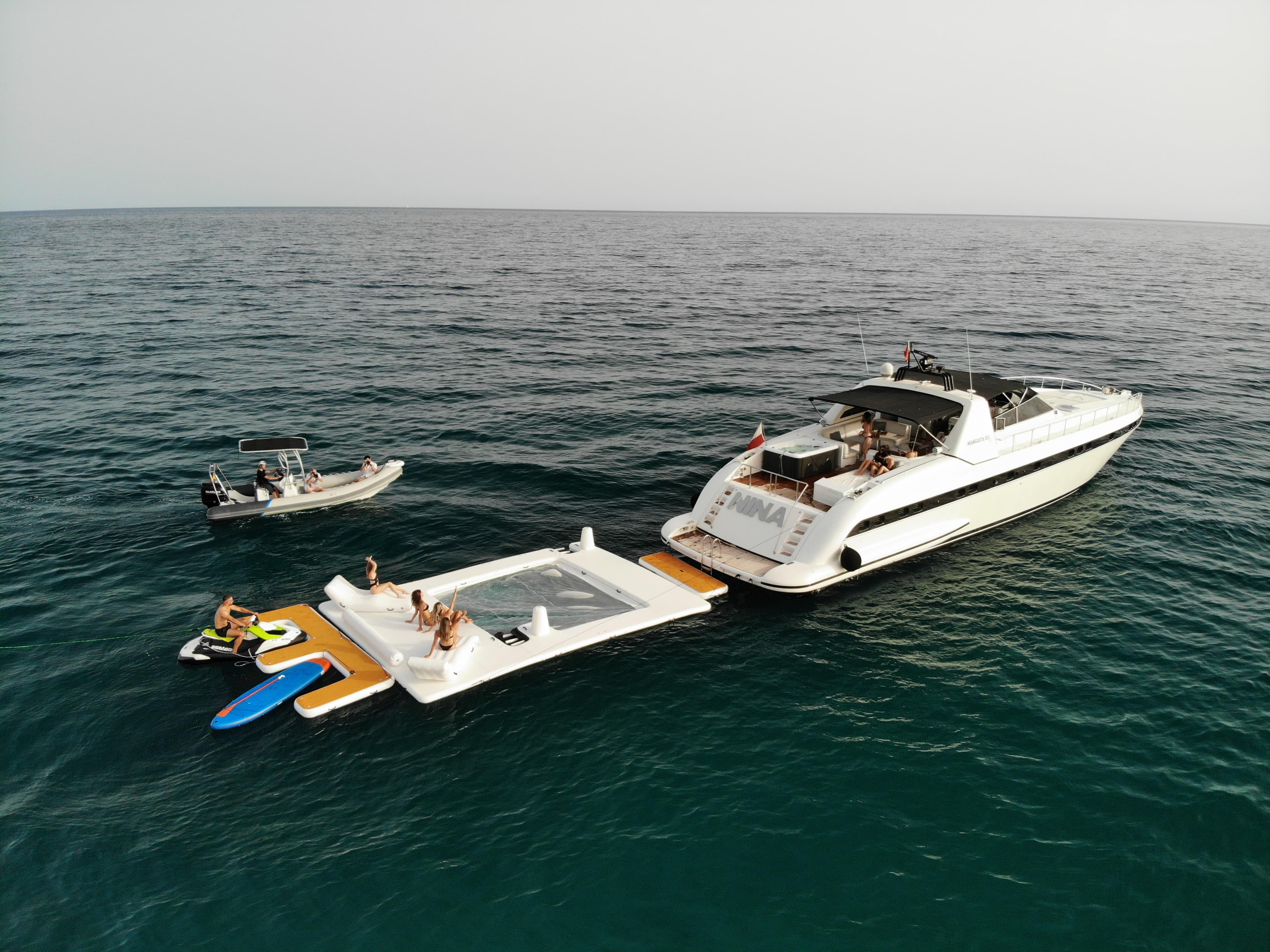 Mangusta 80 "Nina" exterior — yacht charter Marbella