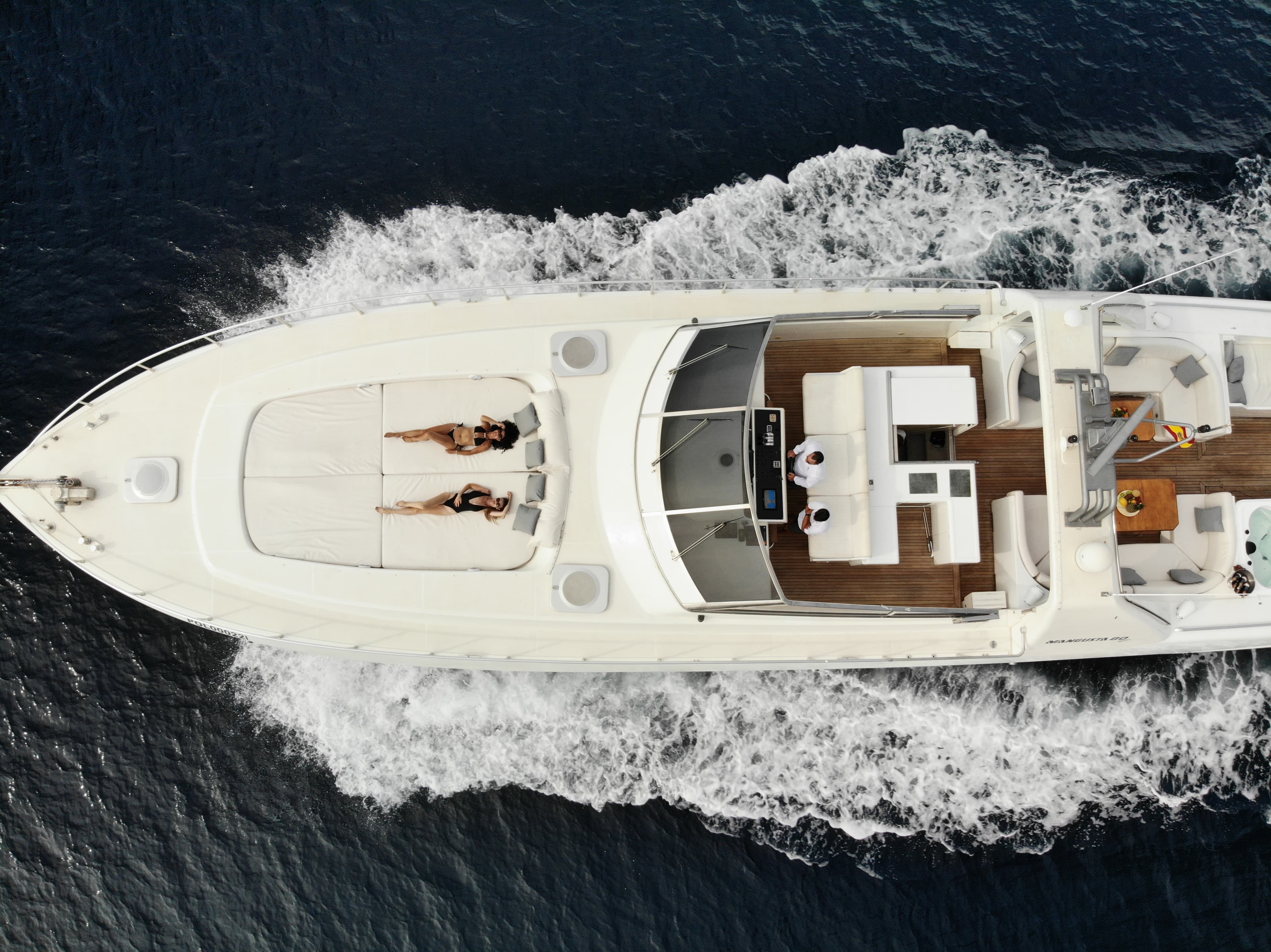 Mangusta 80 "Nina" exterior — yacht charter Marbella