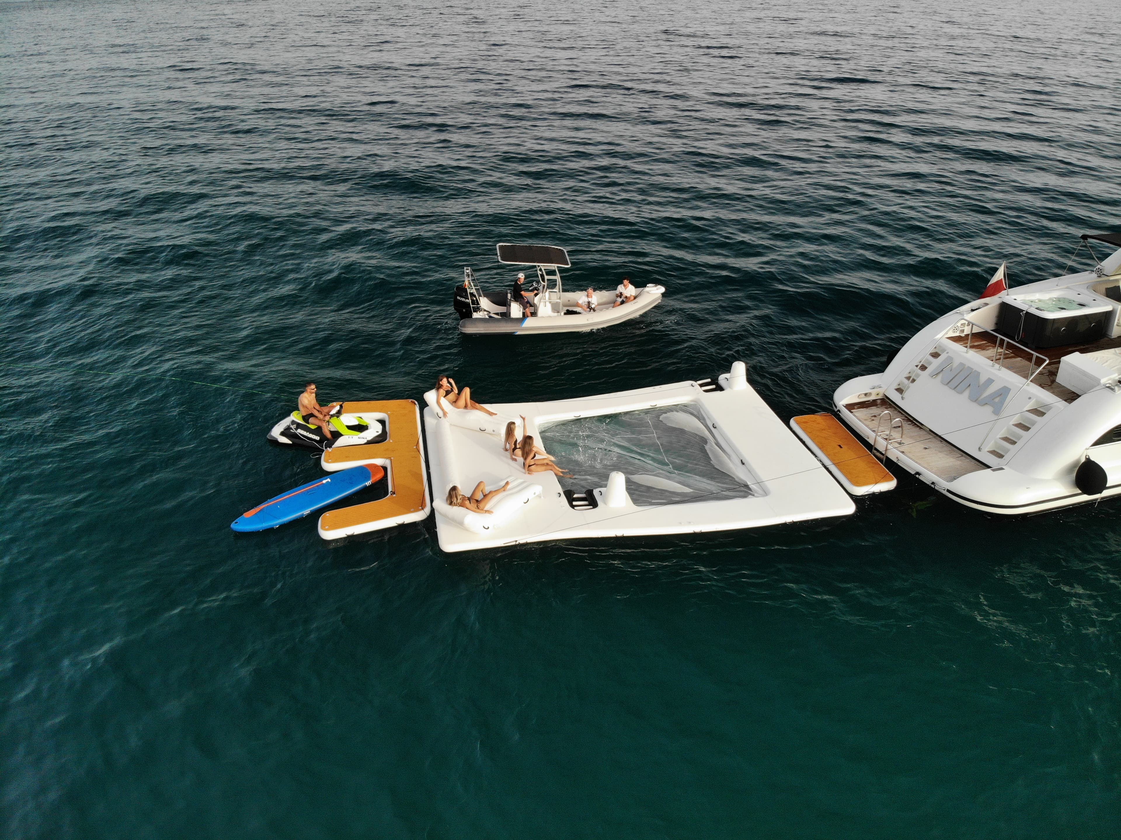 Mangusta 80 "Nina" exterior — yacht charter Marbella