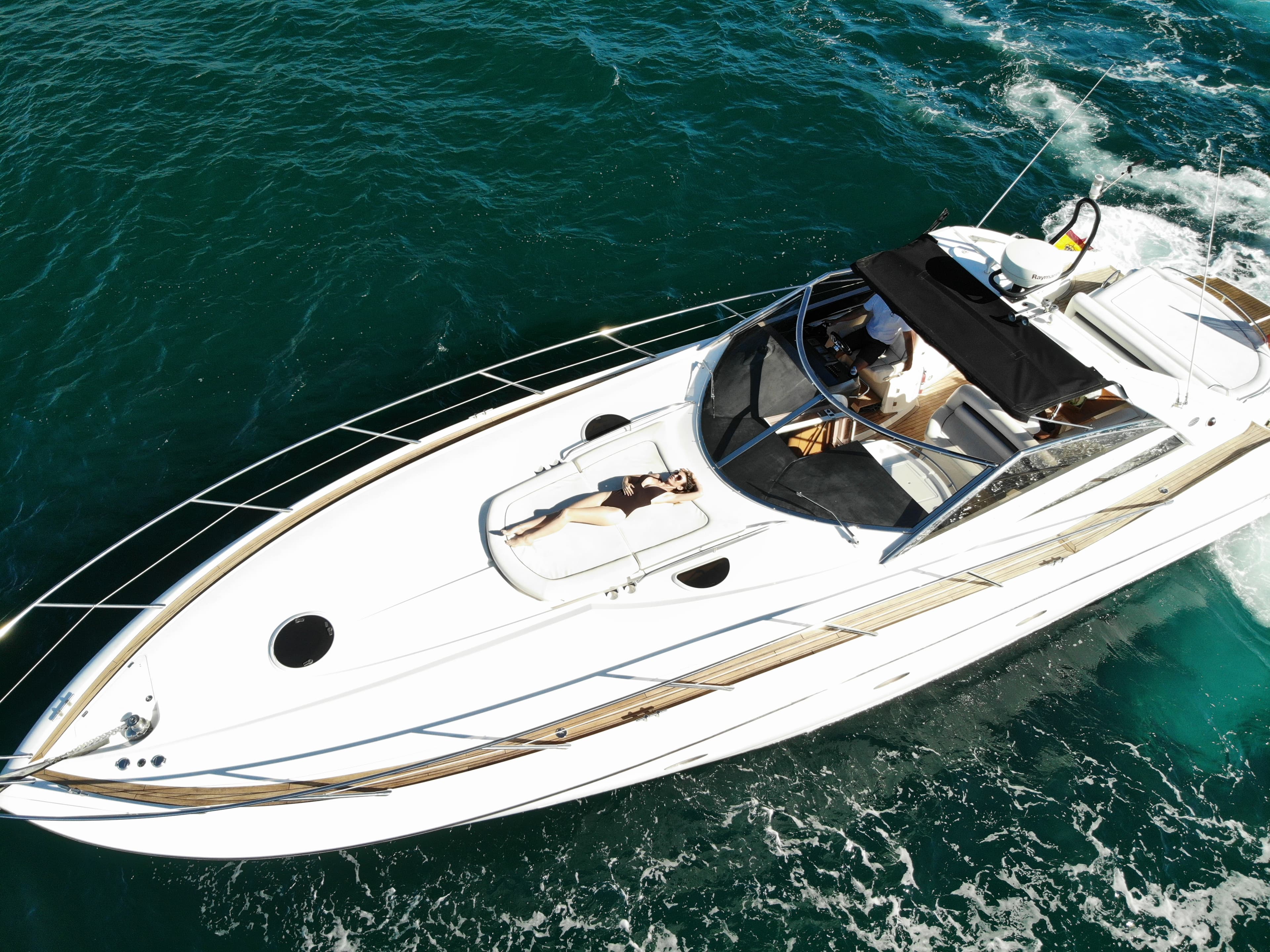Sunseeker Predator 55 "Vibe" exterior — yacht charter Marbella