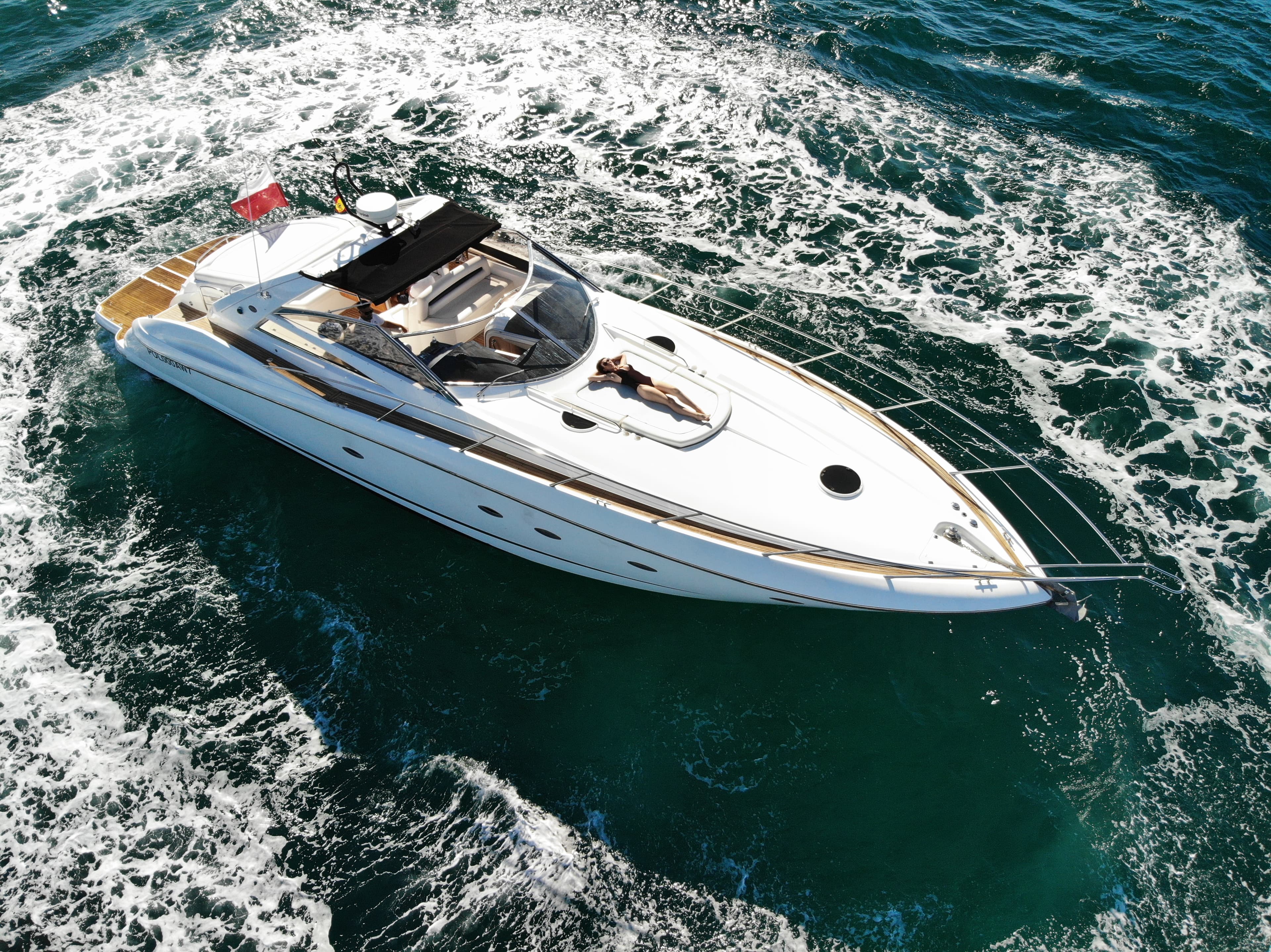 Sunseeker Predator 55 "Vibe" exterior — yacht charter Marbella
