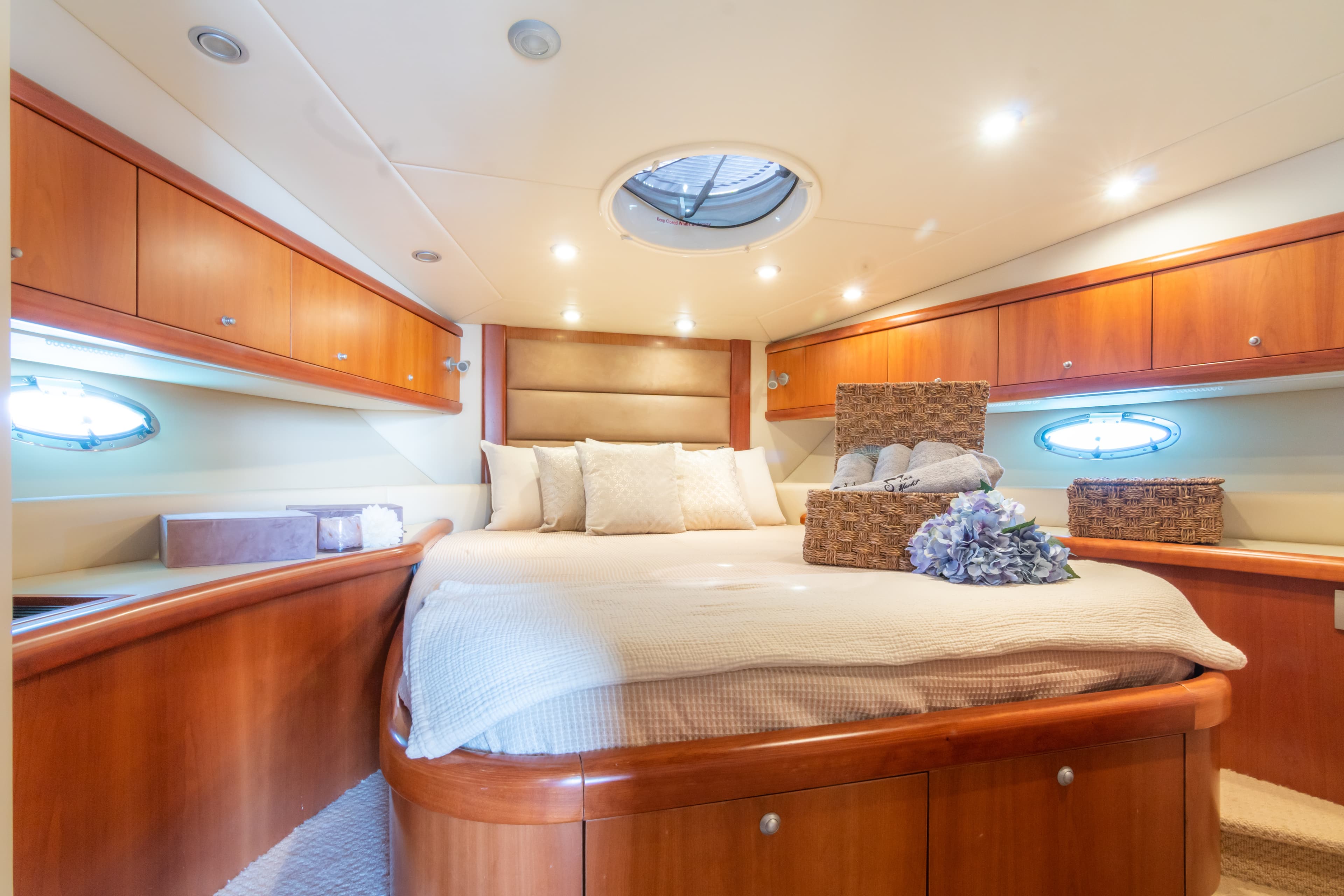 Sunseeker Predator 55 "Vibe" interior — luxury yacht Marbella