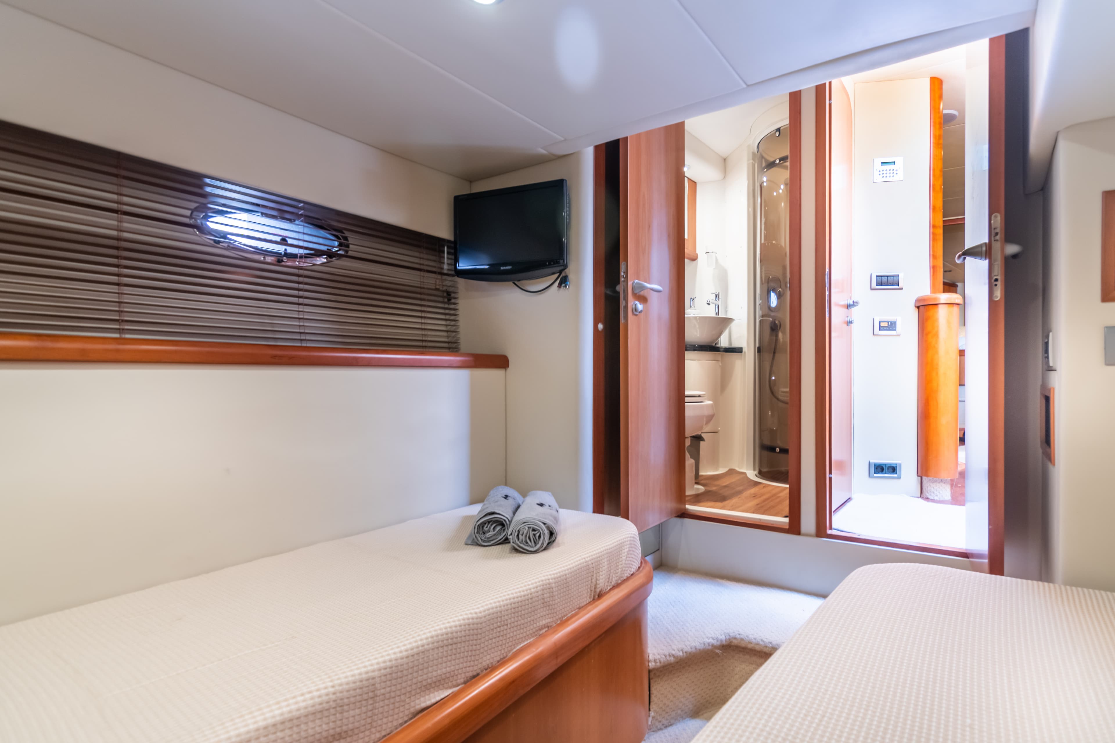 Sunseeker Predator 55 "Vibe" interior — luxury yacht Marbella