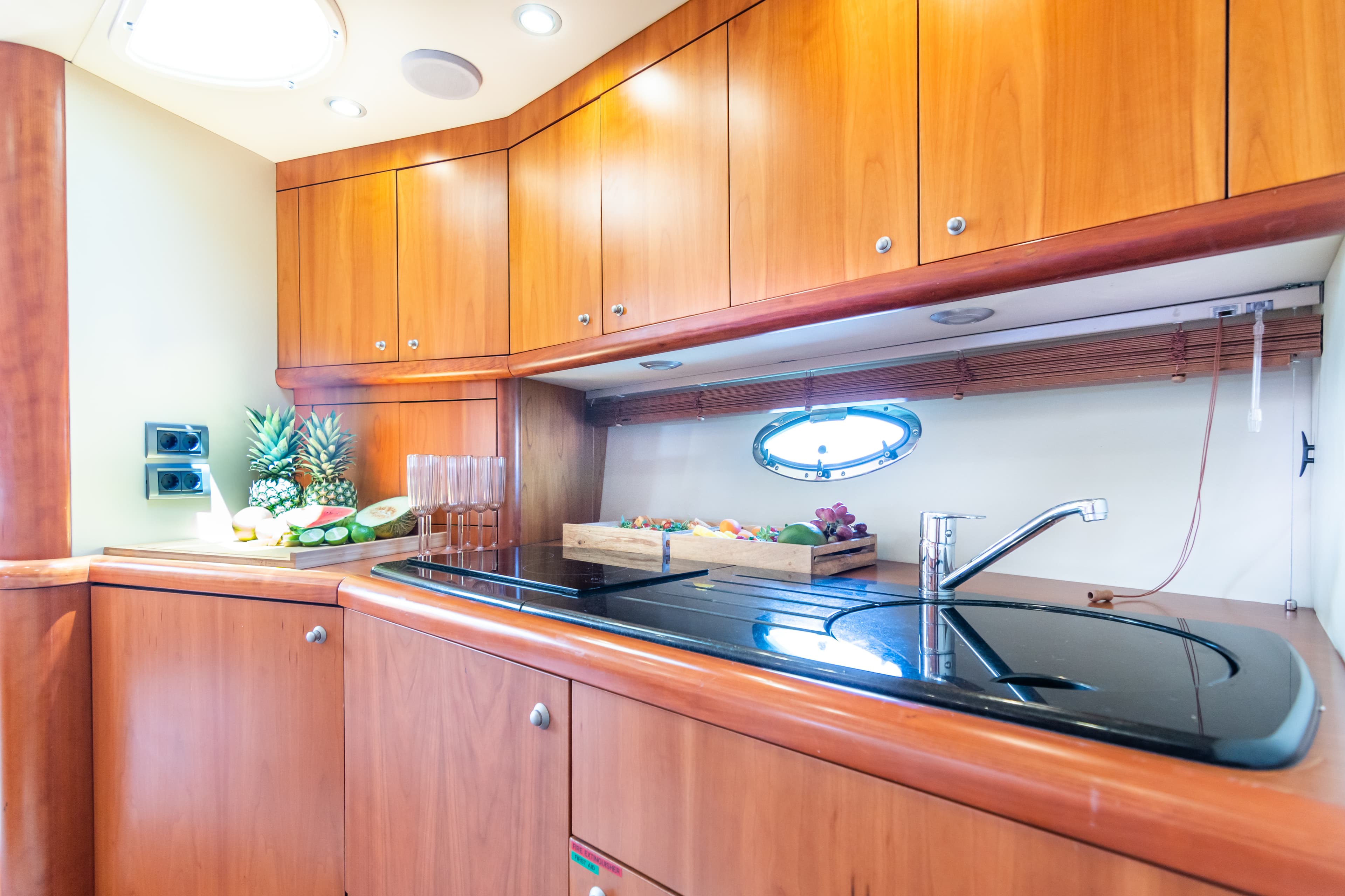 Sunseeker Predator 55 "Vibe" interior — luxury yacht Marbella