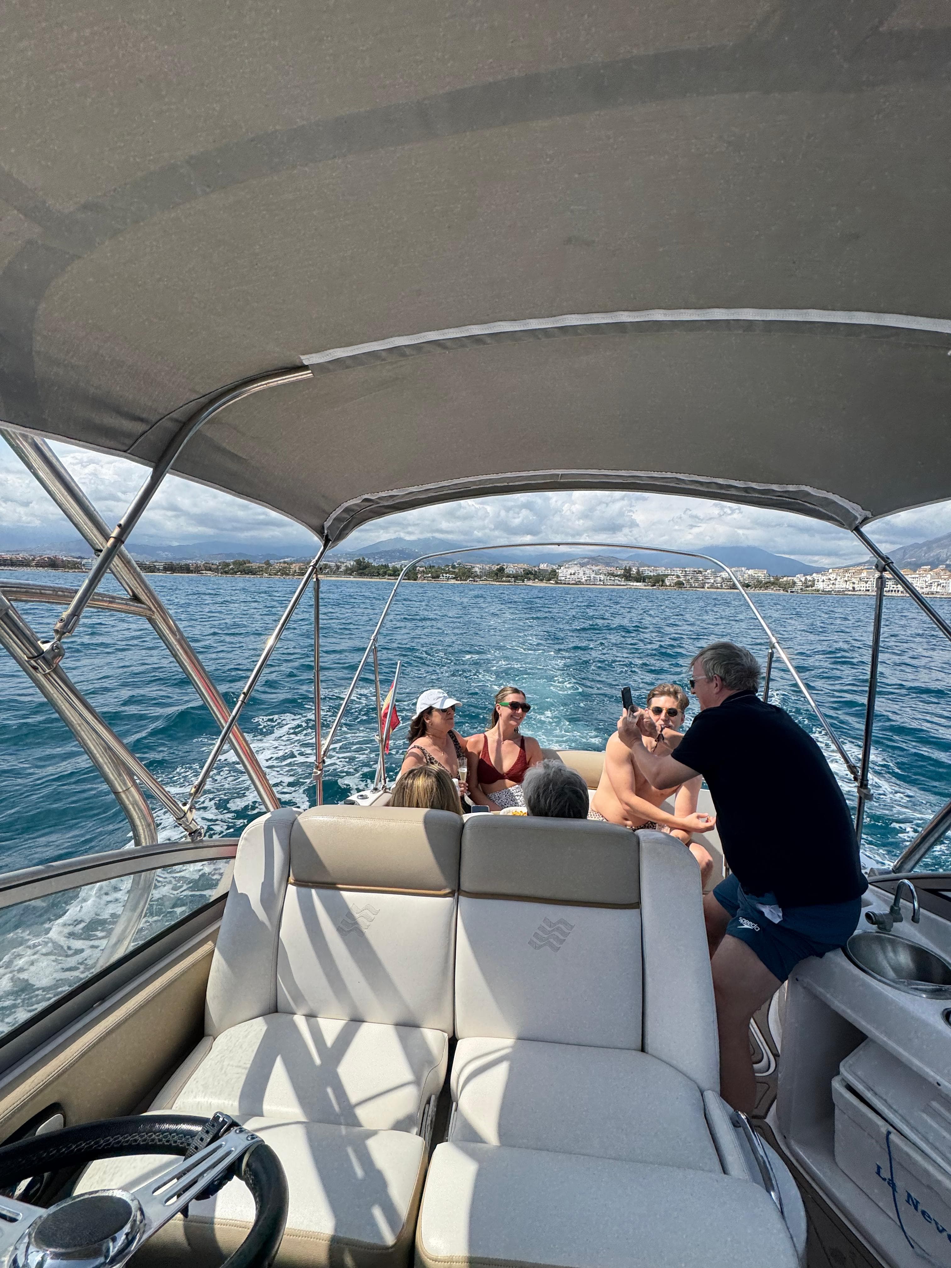 Four Winns 265 interior — luxury yacht Marbella